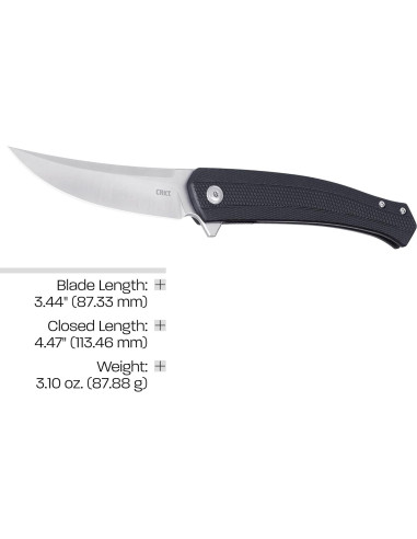 Cuchillo Plegable CRKT Persa A/O Negro con Acero D2