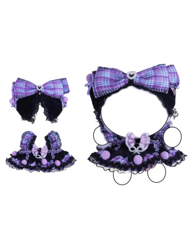 Vestido Gothic Lolita para muñeca 17cm LABUBU - Púrpura y Negro