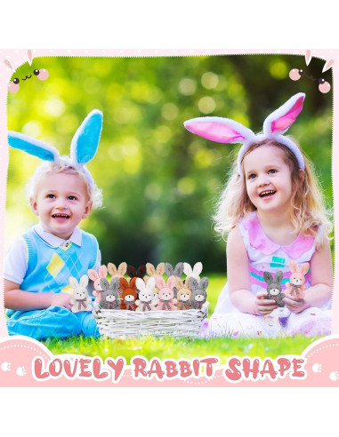 24 Mini Conejitos de Peluche Sosation 8 cm para Fiestas