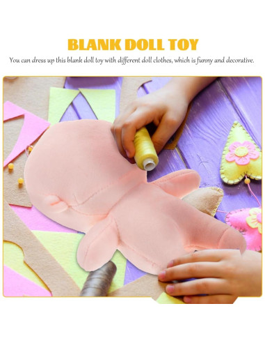 Muñeca de Felpa en Blanco 20cm para DIY - Veemoon