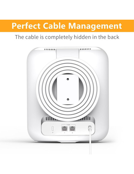 Soporte de Pared para Router eero Pro 7 - Plástico ABS Blanco Soporte de Pared para Router eero Pro 7 - Plástico ABS Blanco