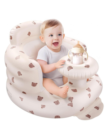 Asiento Inflable para Bebés Arscniek Beige Cabeza de Oso Asiento Inflable para Bebés Arscniek Beige Cabeza de Oso