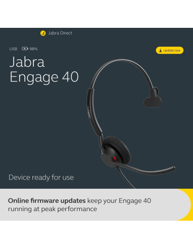 Auricular Mono Jabra Engage 40 UC con Cable USB-A y Cancelación de Ruido