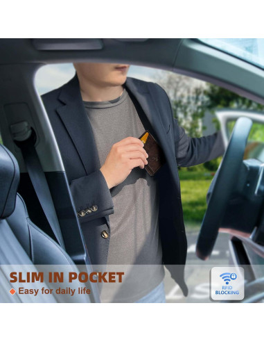 Billetera Slim Bulliant para Hombre con Clip y 9 Tarjetas