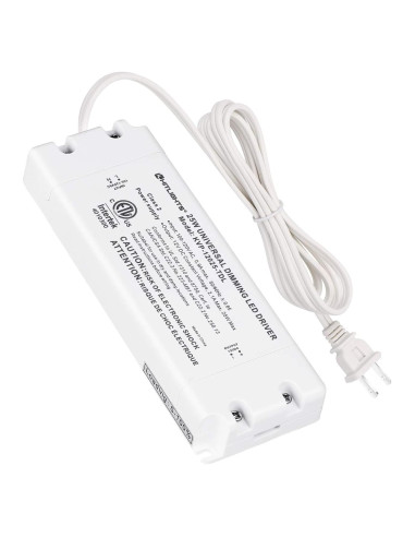 Transformador LED Dimmable HitLights 25W 12V CC, Compatible con Dimmers