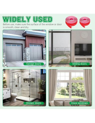 Tapón de Draft Huakaile para Puerta 300 cm Silicona Transparente