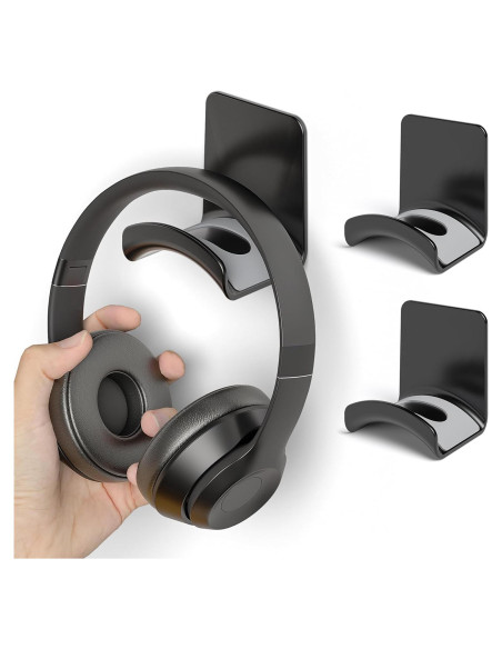 Soporte de Auriculares de Pared Liboer ZY88 - 2 Pcs Adhesivo Soporte de Auriculares de Pared Liboer ZY88 - 2 Pcs Adhesivo