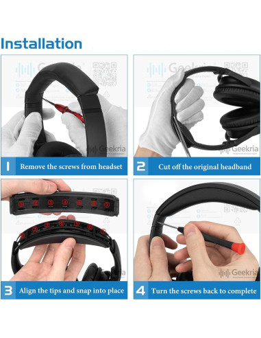 Pad de diadema Geekria para Bose QuietComfort 35 II y QC45