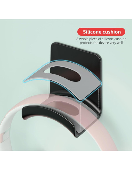 Soporte de Auriculares de Pared Liboer ZY88 - 2 Pcs Adhesivo Soporte de Auriculares de Pared Liboer ZY88 - 2 Pcs Adhesivo