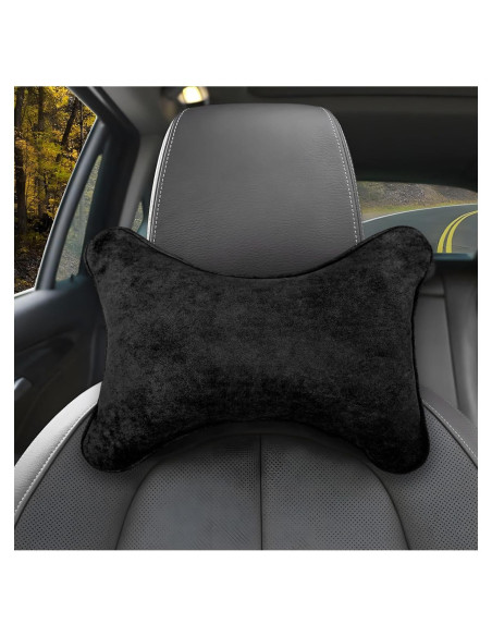 Almohada de Cuello para Auto DXNQ Suave y Ergonómica Negra Almohada de Cuello para Auto DXNQ Suave y Ergonómica Negra