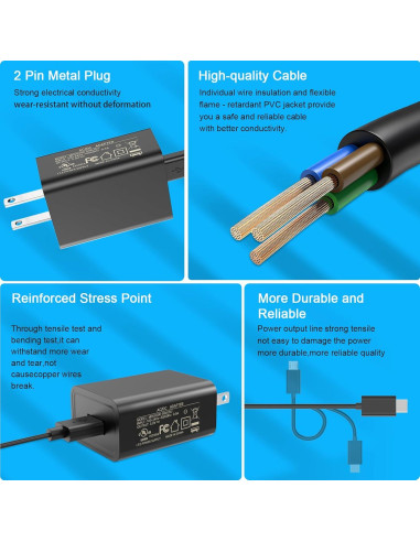 Cable de carga USB C y Micro para altavoces Bose y Sony