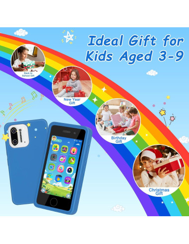 Teléfono Inteligente para Niños GREENCREEK 3.97" Azul con Juegos