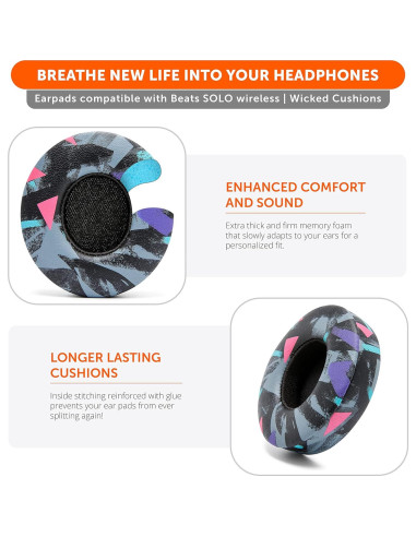Almohadillas de Repuesto Wicked Cushions para Beats Solo 2 y 3 - Negro
