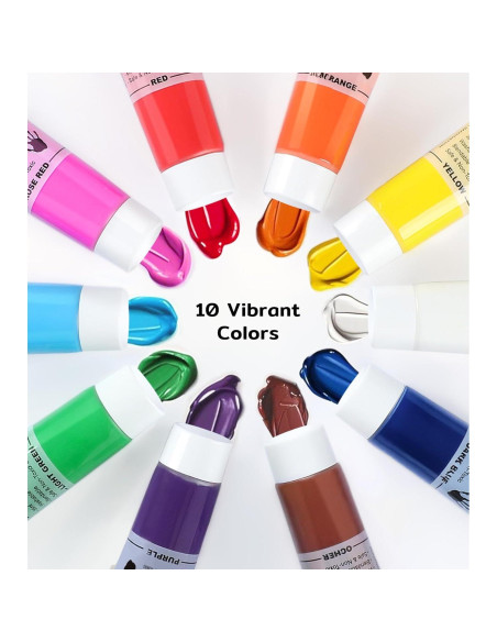 Pintura de Dedos Lavable TMOL 10 Colores 60ml para Niños Pintura de Dedos Lavable TMOL 10 Colores 60ml para Niños
