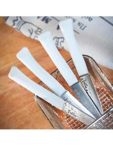 Set de 4 cuchillos de steak Opinel Bon Appetit Nube - Acero inoxidable