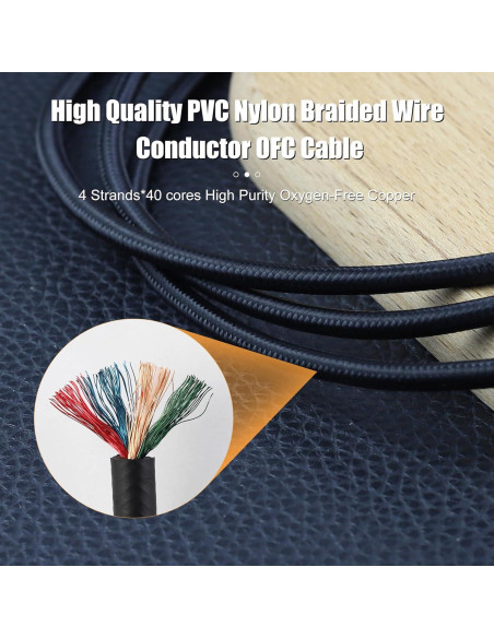 Cable de Auriculares okcsc HD800 2.5mm 2.0m Cobre Libre de Oxígeno Cable de Auriculares okcsc HD800 2.5mm 2.0m Cobre Libre de Oxígeno