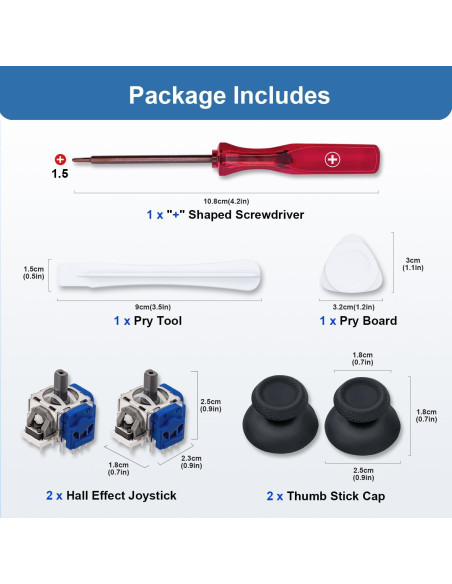 Kit de Reparación Joystick Analógico Hall 3D Wigearss PS5 Kit de Reparación Joystick Analógico Hall 3D Wigearss PS5