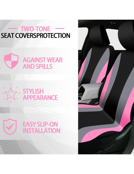 Juego Completo de Accesorios para Coche ROCEEI 47 Pcs Negro/Rosa Juego Completo de Accesorios para Coche ROCEEI 47 Pcs Negro/Rosa