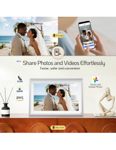 Marco de Fotos Digital NexFoto 10.1" WiFi 64GB Plata 2