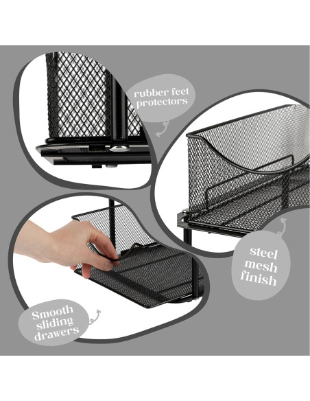 Organizador de 2 Niveles Sorbus para Debajo del Fregadero - Negro Organizador de 2 Niveles Sorbus para Debajo del Fregadero - Negro