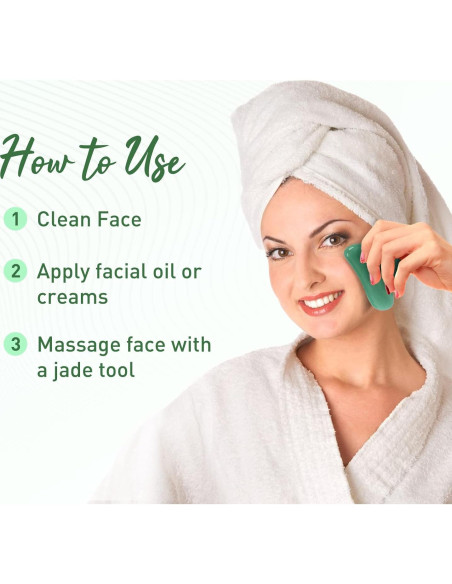 Herramienta Gua Sha Facial Jade Natural Desnice 8.5 cm Herramienta Gua Sha Facial Jade Natural Desnice 8.5 cm