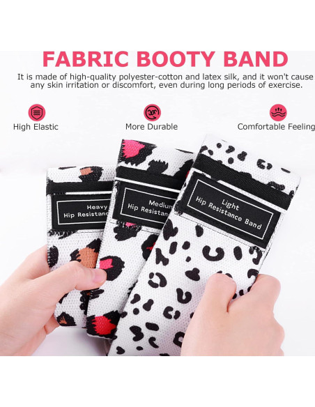 Bandas de Glúteos KRIXAM - 3 Niveles de Resistencia - Estampado Leopardo Bandas de Glúteos KRIXAM - 3 Niveles de Resistencia - Estampado Leopardo
