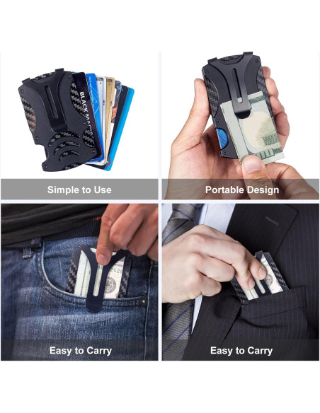 Billetera Táctica Minimalista INECOKS con Bloqueo RFID Negra Billetera Táctica Minimalista INECOKS con Bloqueo RFID Negra