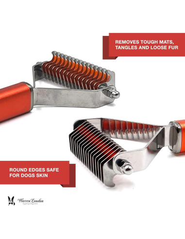 Cepillo Rascador Warren London para Perros y Gatos - Deshedding 2 en 1