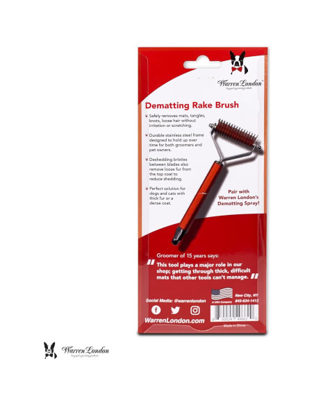 Cepillo Rascador Warren London para Perros y Gatos - Deshedding 2 en 1 Cepillo Rascador Warren London para Perros y Gatos - Deshedding 2 en 1