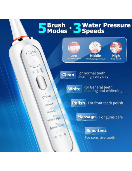 Cepillo de Dientes Eléctrico OILSAO con Irrigador 500ML Cepillo de Dientes Eléctrico OILSAO con Irrigador 500ML