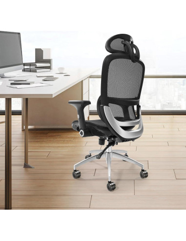 Silla de Oficina Ergonómica VEVOR Negra con Respaldo Ajustable