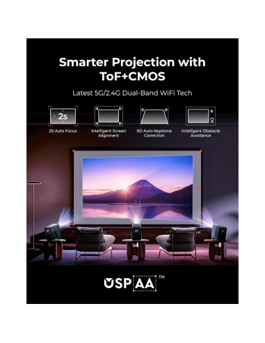 Proyector ULTIMEA 4K Inteligente 1000 Lúmenes 1080P Dolby