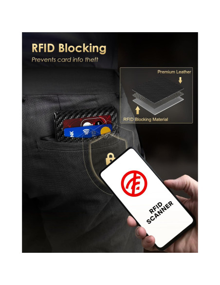 Billetera Minimalista QLD para Hombres con Bloqueo RFID Billetera Minimalista QLD para Hombres con Bloqueo RFID