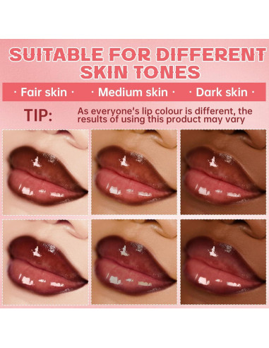 Combo de Lápiz Labial Peel Off HOSAILY 2 Colores + Brillo Hidratante