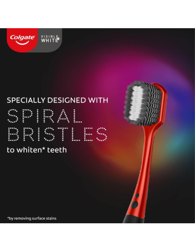 Cepillo de dientes manual Colgate Visible White O2 - 2 piezas