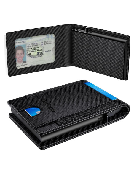 Billetera metálica Ridge Doeboe para hombres con bloqueo RFID Billetera metálica Ridge Doeboe para hombres con bloqueo RFID