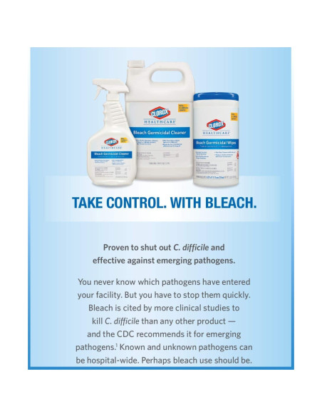 Toallitas Germicidas Clorox Healthcare 20 Unidades 17.15x22.86cm Toallitas Germicidas Clorox Healthcare 20 Unidades 17.15x22.86cm