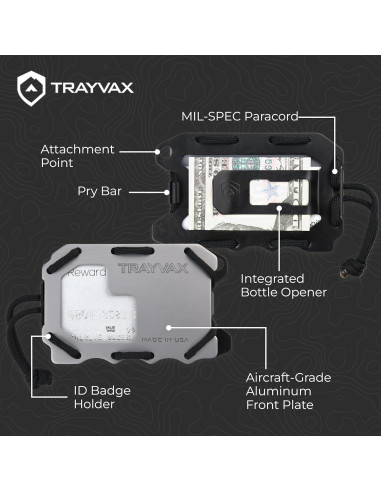 Billetera Trayvax Original 2.0 Gris con Protección RFID