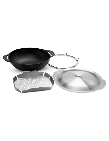 Wok de Vapor Weber Crafted 6qt Hierro Fundido Wok de Vapor Weber Crafted 6qt Hierro Fundido