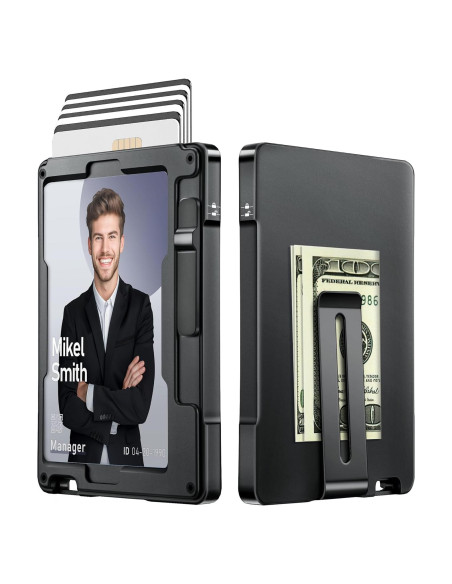 Cartera Minimalista Umoven para Hombres con Bloqueo RFID - Negro Cartera Minimalista Umoven para Hombres con Bloqueo RFID - Negro