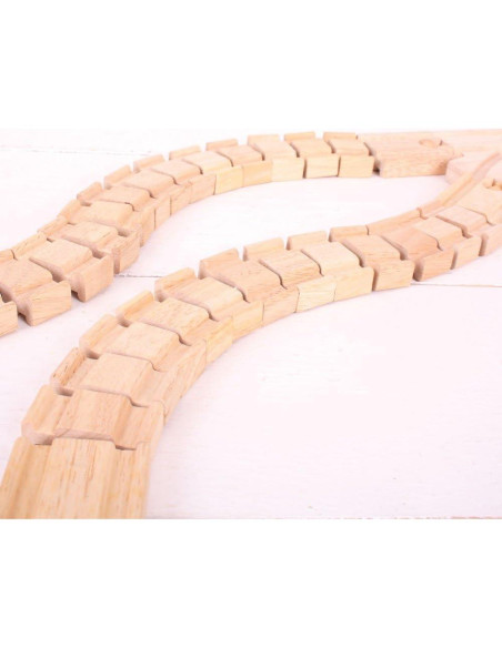 Pista Loca de Madera Bigjigs - 2 Piezas 37.1 cm Pista Loca de Madera Bigjigs - 2 Piezas 37.1 cm