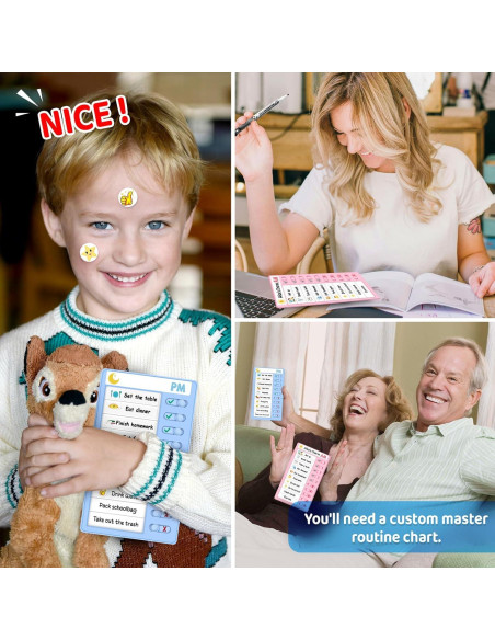 Gráfico de Tareas Interactivo Citamora para Niños Azulrosado Gráfico de Tareas Interactivo Citamora para Niños Azulrosado