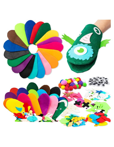 Kit de Títeres de Mano WATINC 18 Piezas Multicolor DIY