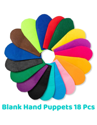 Kit de Títeres de Mano WATINC 18 Piezas Multicolor DIY