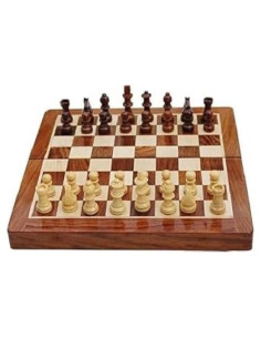 Juego de Ajedrez Plegable Best Chess Madera Rosa 25.4 cm