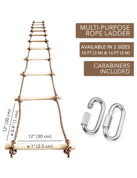 Escalera de Cuerda ISOP 2 m para Niños - Accesorios de Juego Escalera de Cuerda ISOP 2 m para Niños - Accesorios de Juego