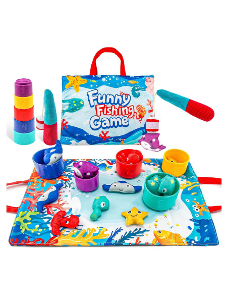 Juego de Pesca Montessori Hombre Viejo Divertido 23 Piezas Juego de Pesca Montessori Hombre Viejo Divertido 23 Piezas