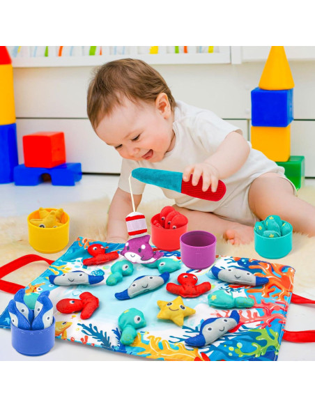 Juego de Pesca Montessori Hombre Viejo Divertido 23 Piezas Juego de Pesca Montessori Hombre Viejo Divertido 23 Piezas