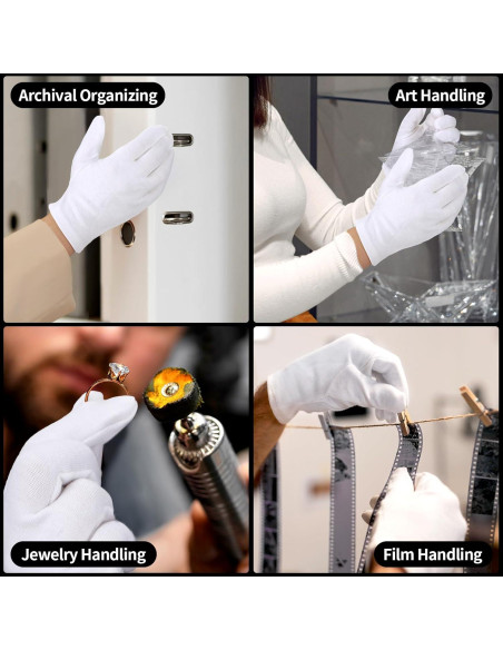 Guantes de Algodón Blancos ENPOINT - 5 Pares Pequeños Guantes de Algodón Blancos ENPOINT - 5 Pares Pequeños