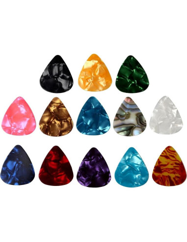60 Púas de Guitarra Celluloide Multicolor 0.46mm 0.71mm 0.96mm